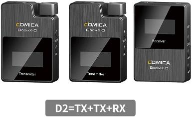 Comica BoomX-D D2 ไมโครโฟนไร้สาย 2.4 GHz. 2 ไมค์ 1 เครื่องรับ  * ราคารวมภาษี